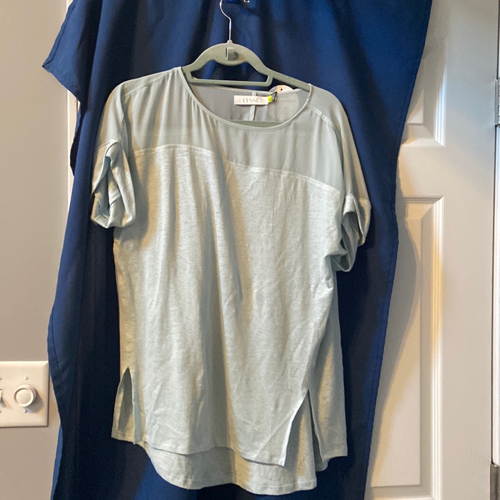Lyses NWT oversized soft blue shirt